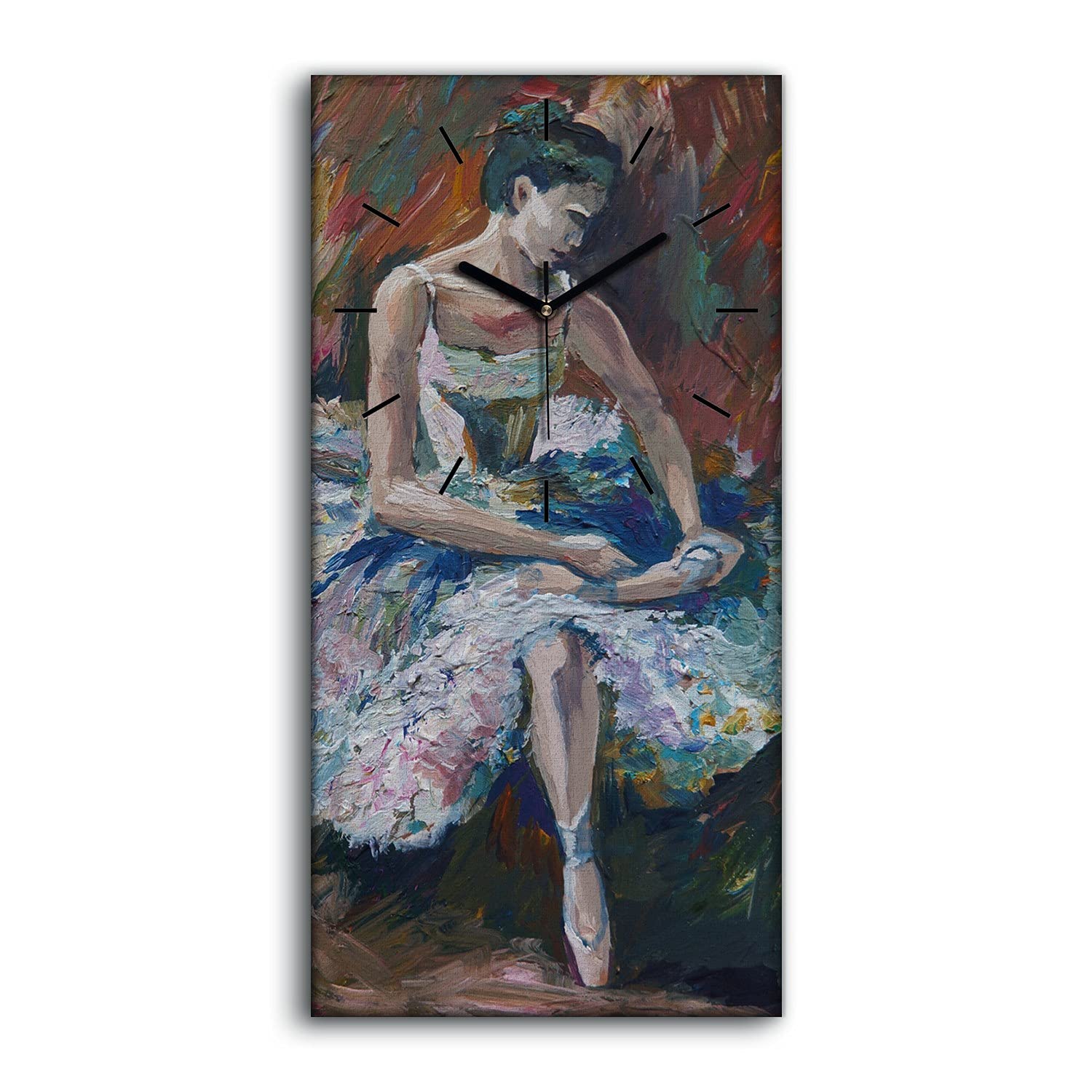 Horloge sur toile art moderne grande ballerine décoration salon premium