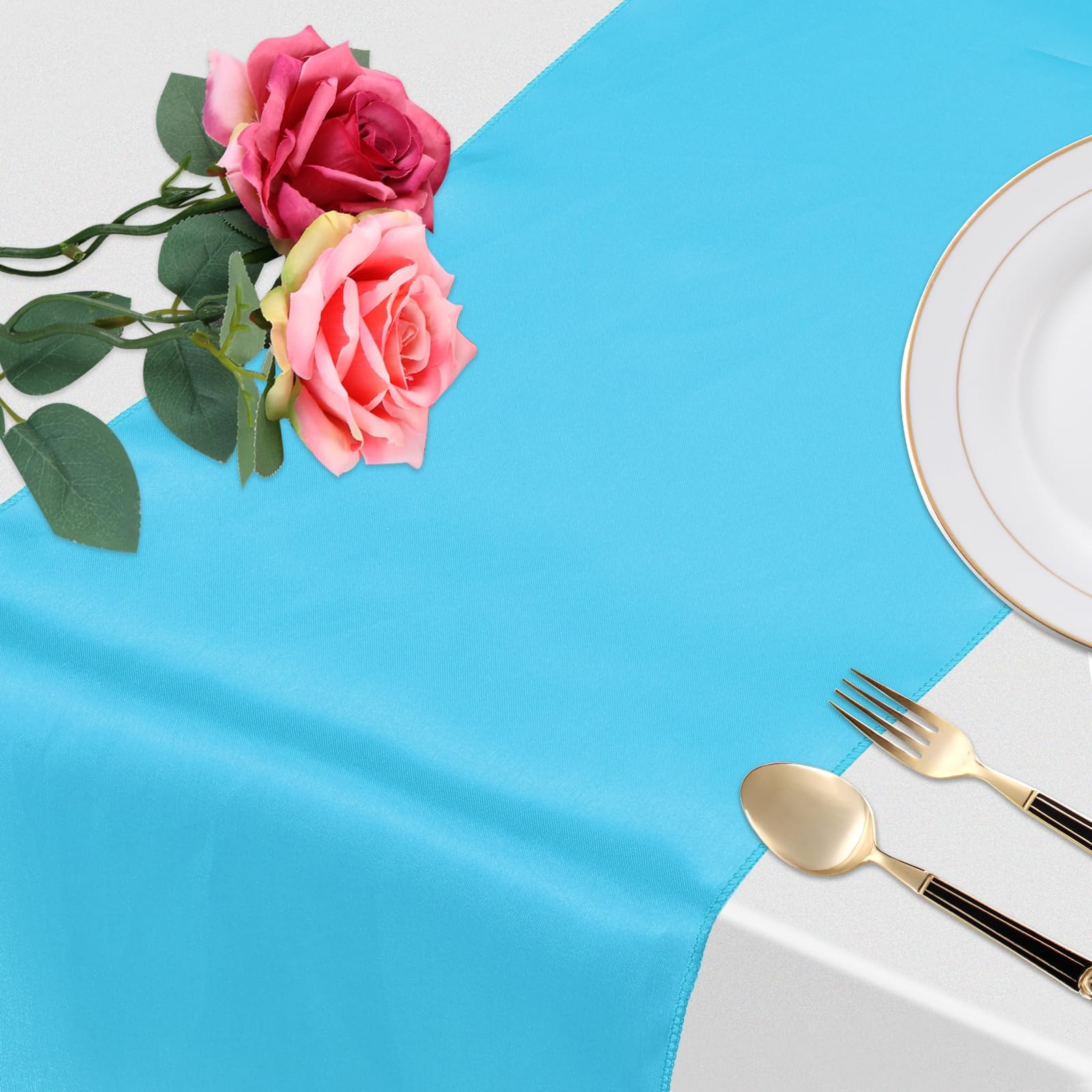 Bluelans Centrotavola In Raso Per Matrimoni – 30x275 Cm, Blu Reale, 1 Pezzo, Decorazione Per Banchetti