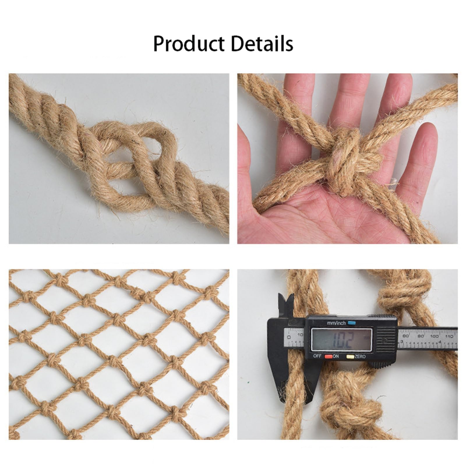 Klettergerüst Netz - Haltbares Seil Cargo Net für Outdoor Spielen - Inklusive Hängematte und Leiterbefestigungen