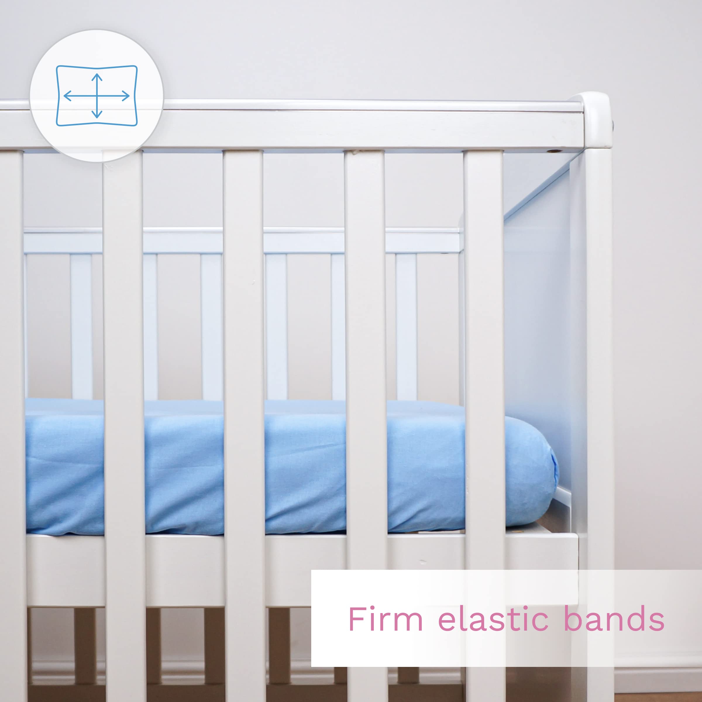 Baby Comfort Almohada de edredón de 5 Piezas con Fundas y sábana de Jersey para Cuna de 120 x 60 cm (escaleras Azules) (12 Meses+)