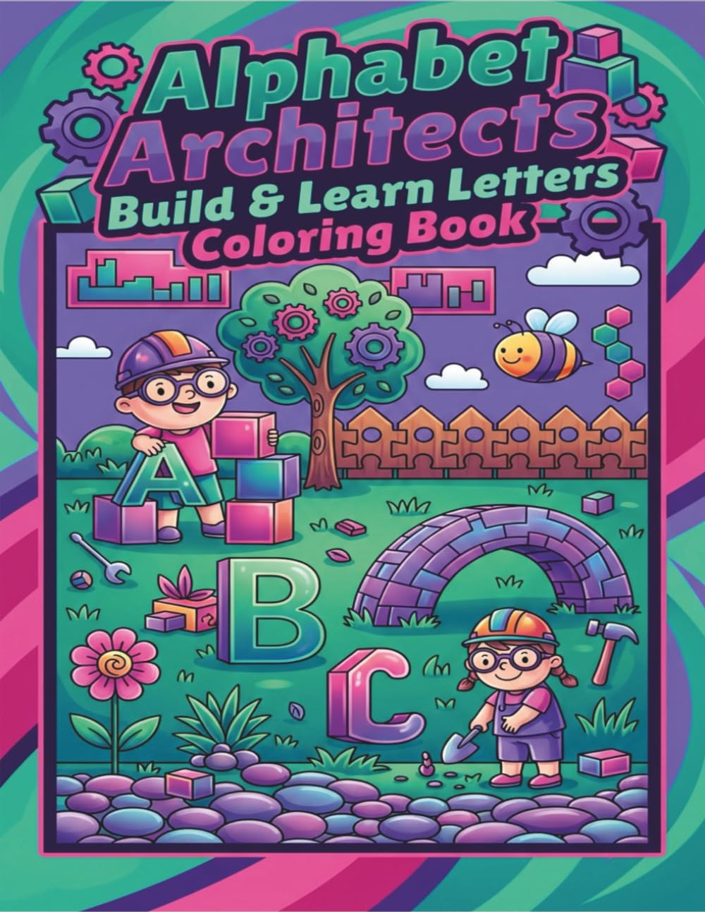 Alphabet Architects: Build & Learn Letters Coloring Book