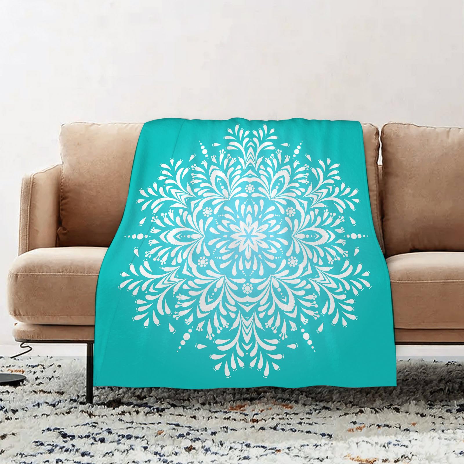 Coperta Natalizia Con Pupazzo Di Neve E Cappuccio – Pile Flanella Morbida, 101x127 Cm, Blu Navy, Microfibra - 6