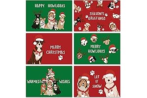 AnyDesign Christmas Cards: Spread Warmth and Christmas Cheer with Festive Doggy Designs