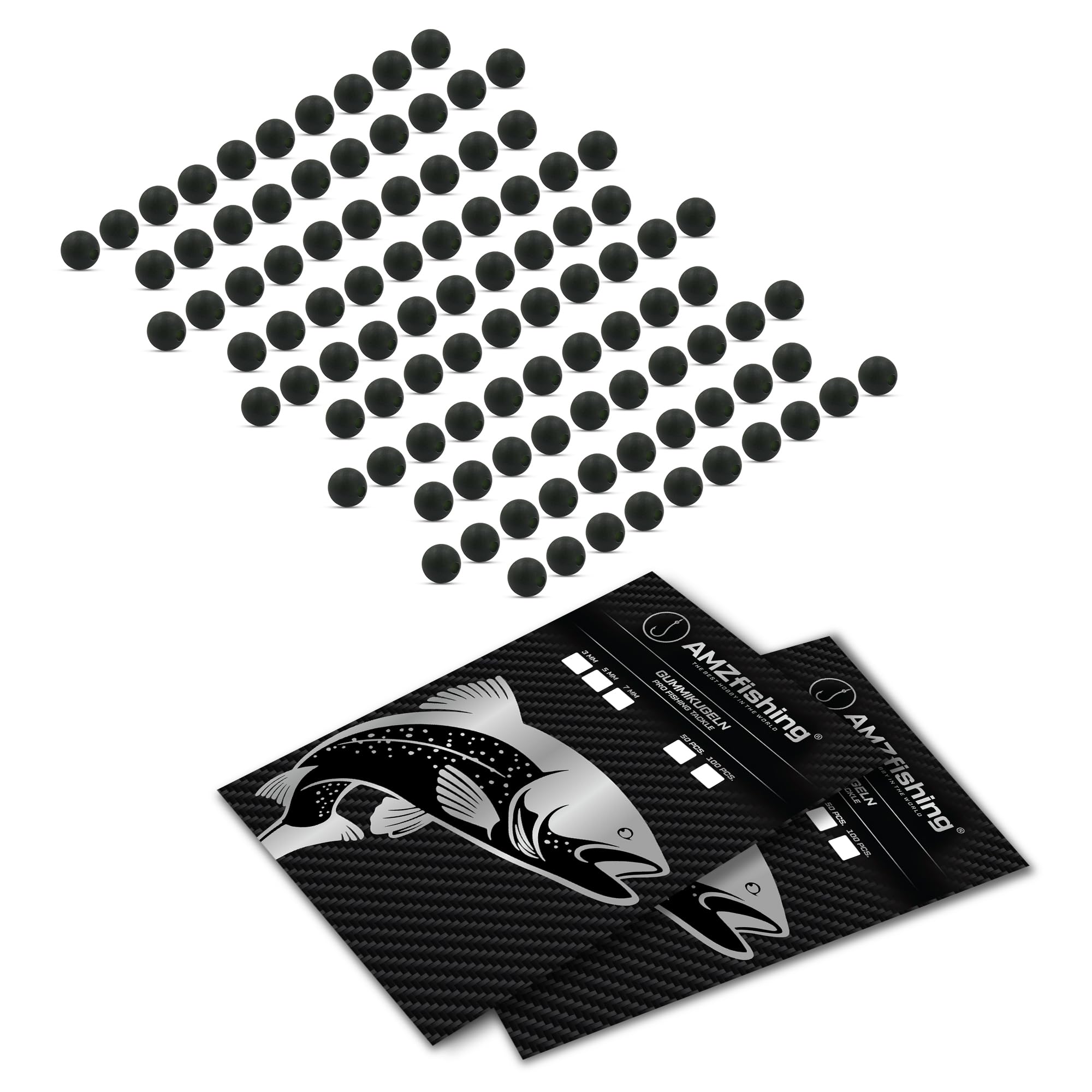 Lot De 100 Perles De Pêche En Caoutchouc Noir 5 Mm – Stop Flotteur Et Amortisseurs Pour Montage – Accessoire De Pêche Universel