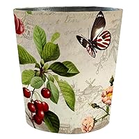 Vista 7 de Cubo de basura de 10L/2.64 galones, cesta de basura decorativa, cesta de papel de desecho de cuero PU, bote de basura impermeable para baño