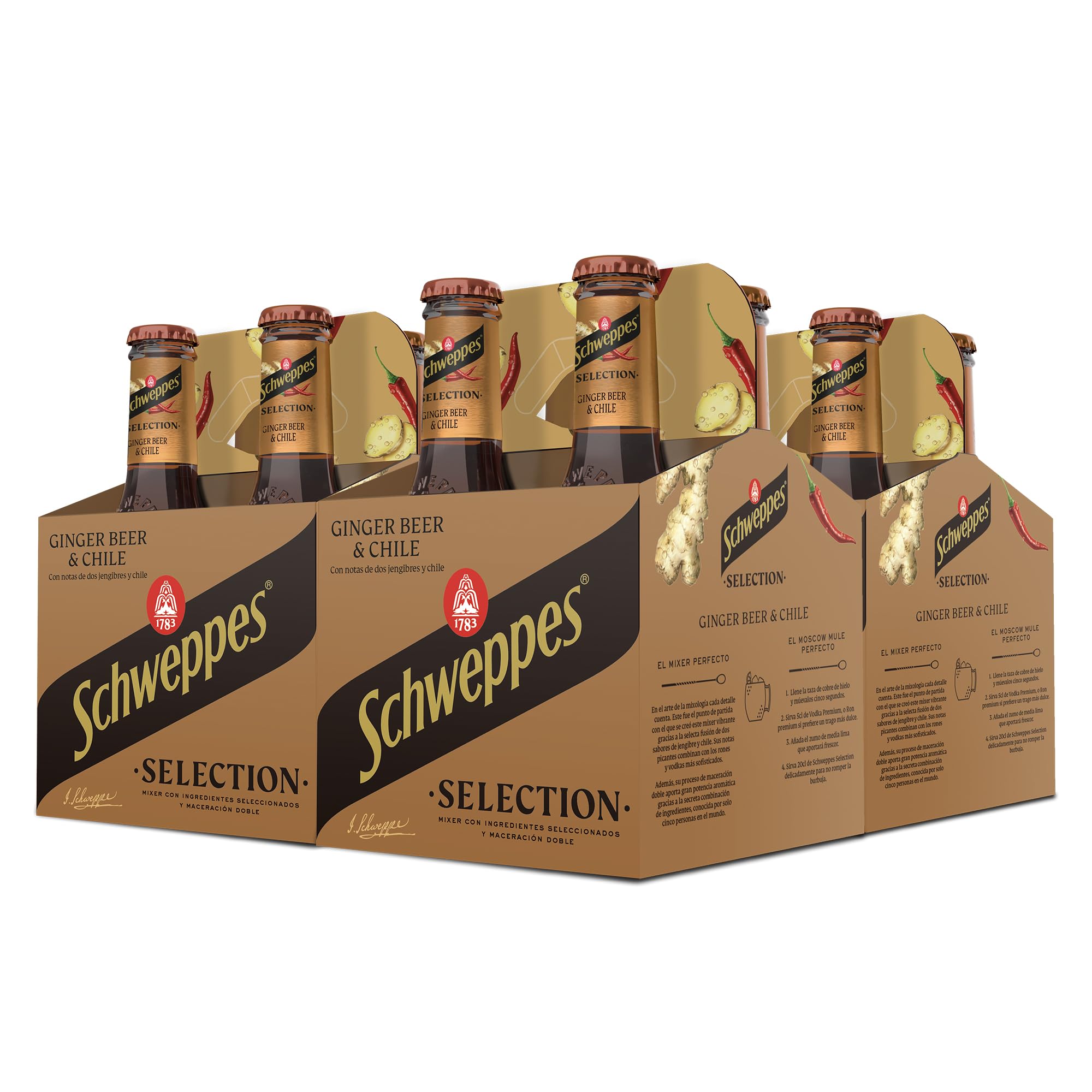 Schweppes Selection Ginger Beer Vidrio Pack 6 x 4 x 20 cl 24 botellas
