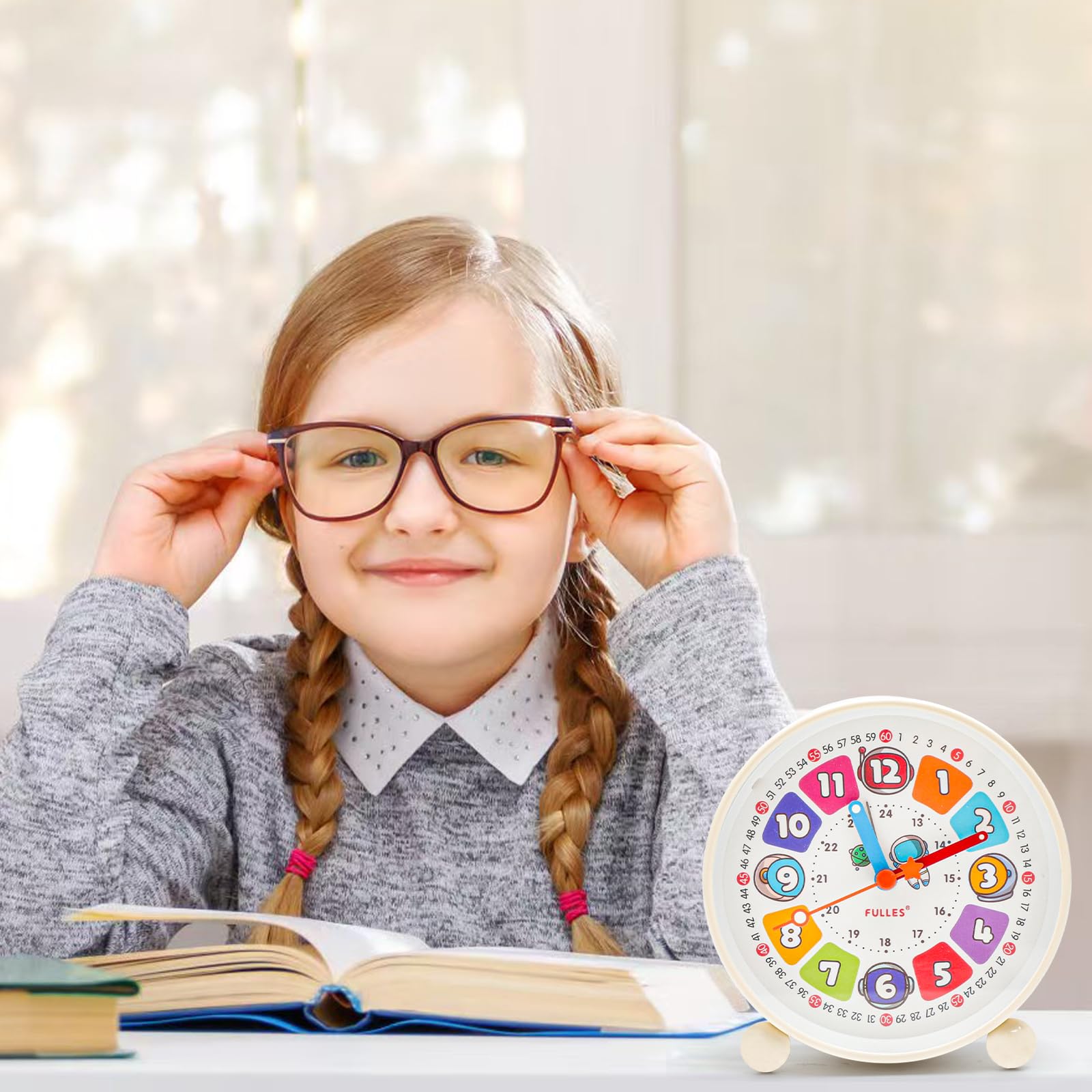 HENGBIRD Réveil Enfant Lumière Nocturne – Réveil Éducatif 24h pour Chambre Enfant