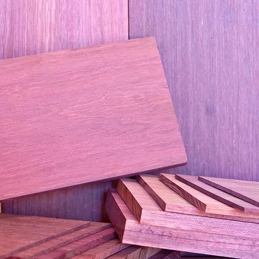 1/8” x 6” x 24” Purple Heart Solid Hardwood Unfinished for Crafts, DYI, Scroll Saw, Woodworking and Laser Engraving (1pc)