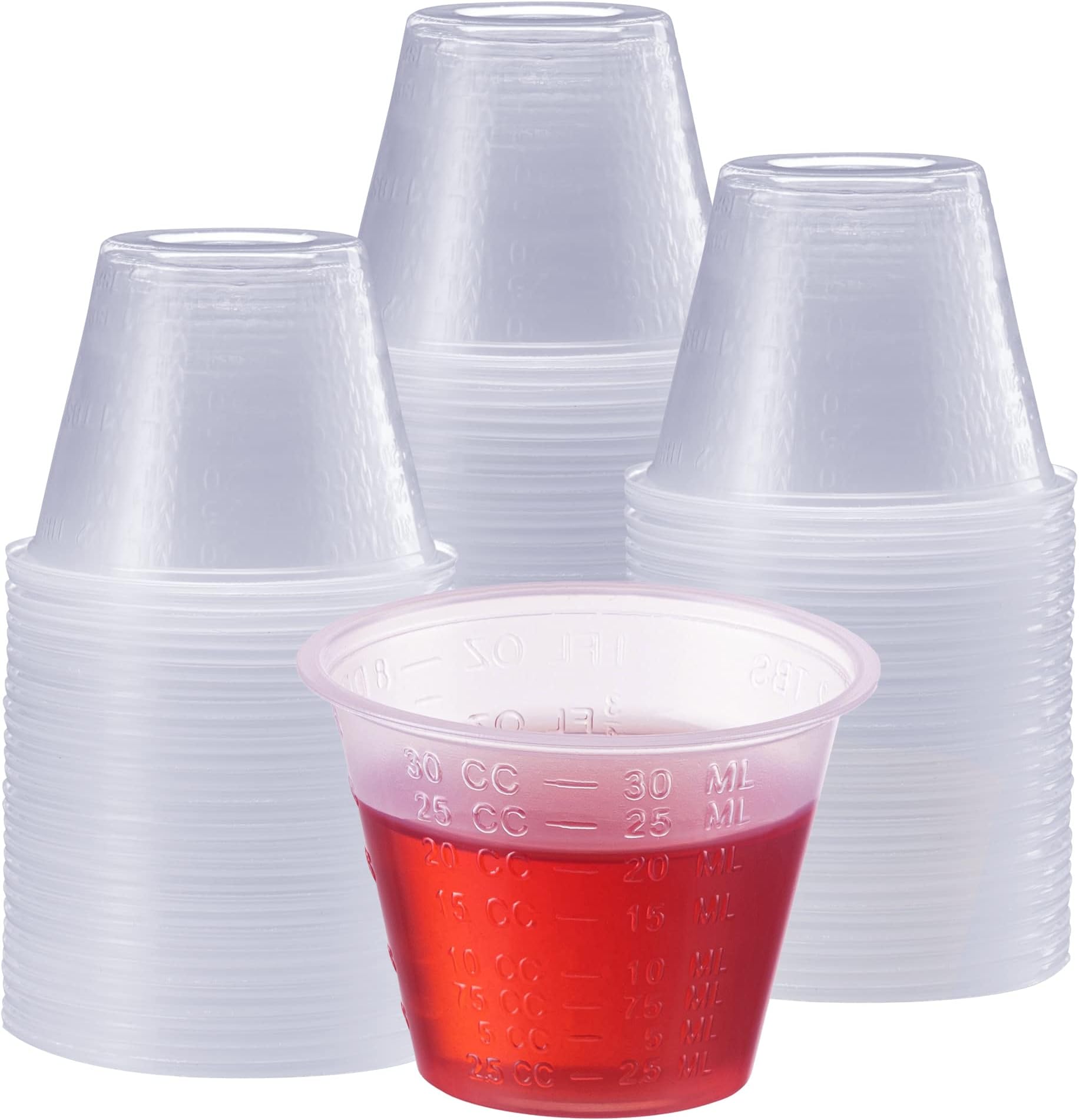 GUSTO [300 Count - 1 oz.] Plastic Disposable Medicine Measuring Cup for Liquid Medicine, Epoxy, & Pills - Formerly Comfy Package