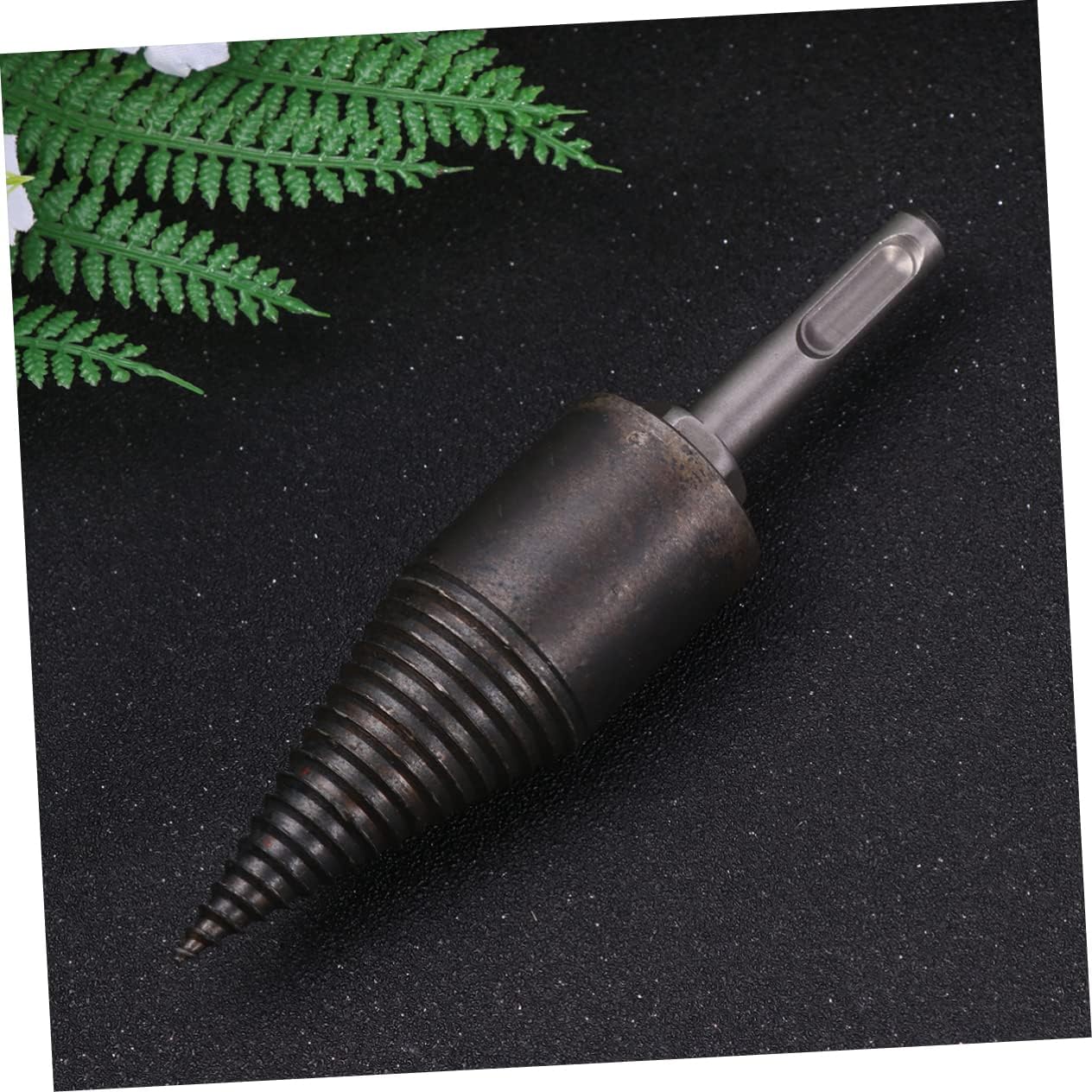 BESPORTBLE Electric Wood Splitting Drill Bits for Household Use 32mm Detachable Firewood Chopping Tool Triangle Handle Compatible Electric Drills for Efficient Log Splitting