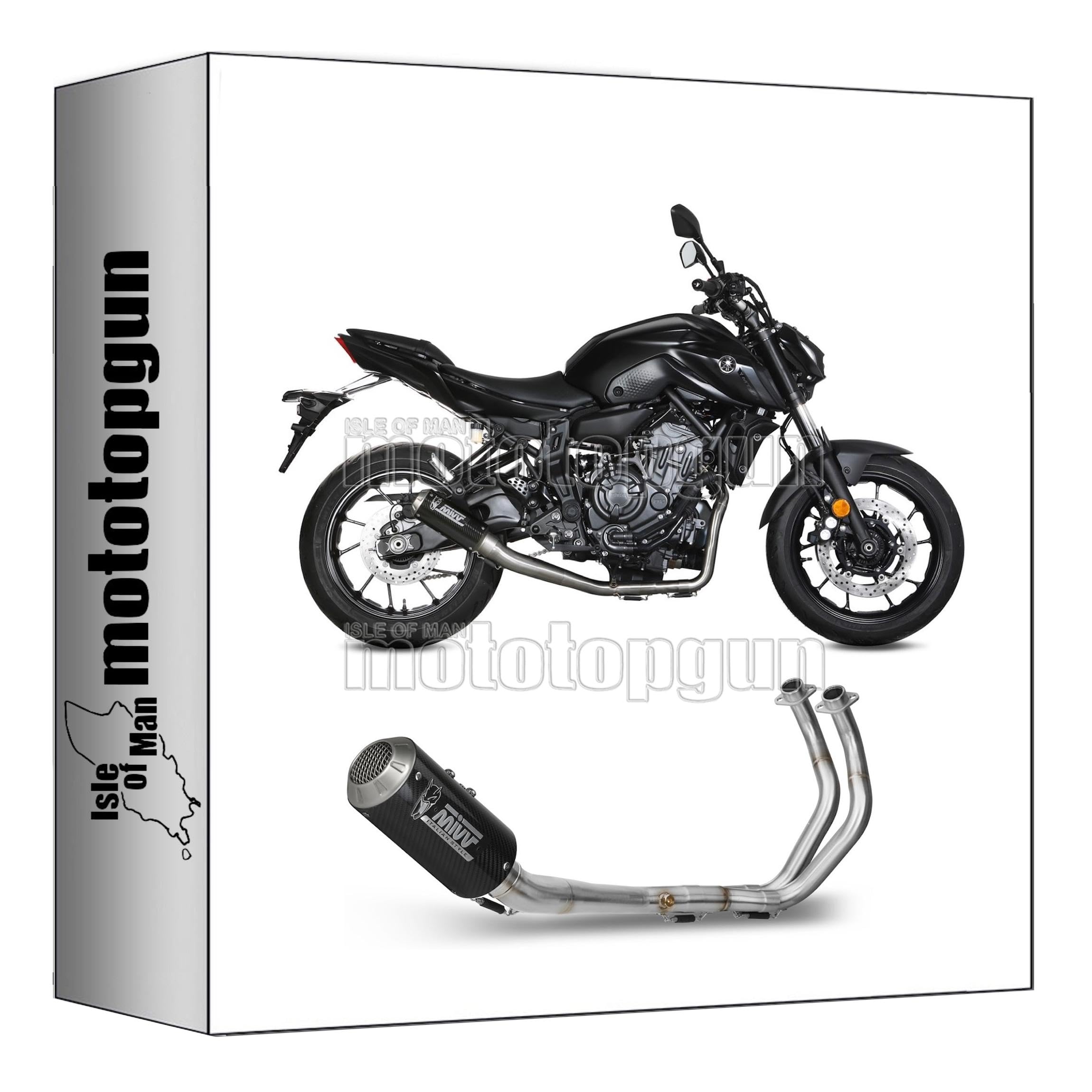 mivv scarico completo racing nocat mk3 carbonio compatibile con yamaha mt07 mt-07 2023 2024 mototopgun