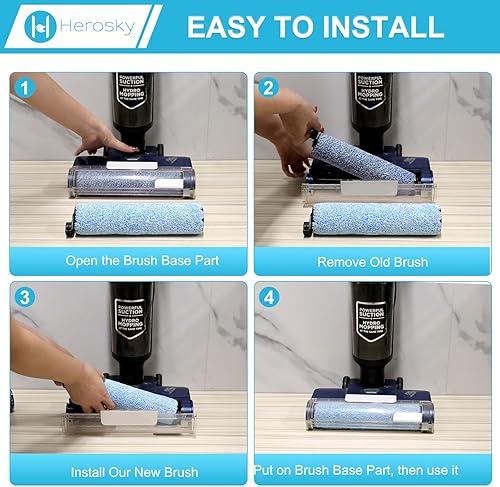 Miniatura 3 de WD161 Rodillo y filtro para Shark HydroVac MessMaster Aspiradora en seco y húmedo WD161 WD261 AW261 (kit de filtro de espuma de 2 cepillos y 4)