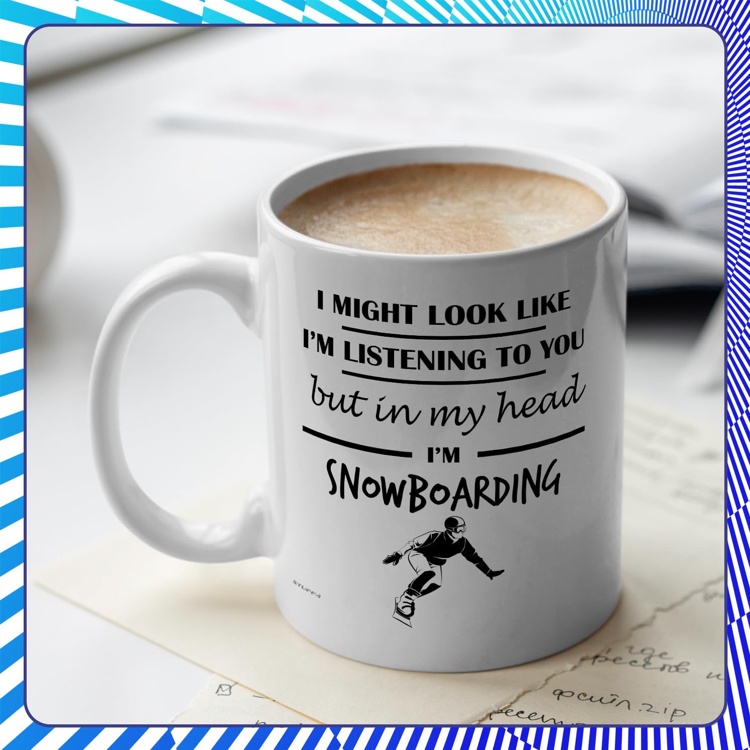Stuff4 Snowboarding Gifts, in My Head Mug, Funny Gift for Snowboarding Lover Men Women - Image 4