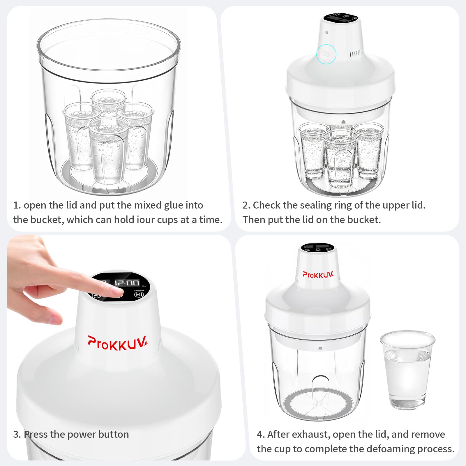 Machine à vide pour résine époxy : élimine les bulles en 5 minutes - Convient pour résine époxy et colle UV