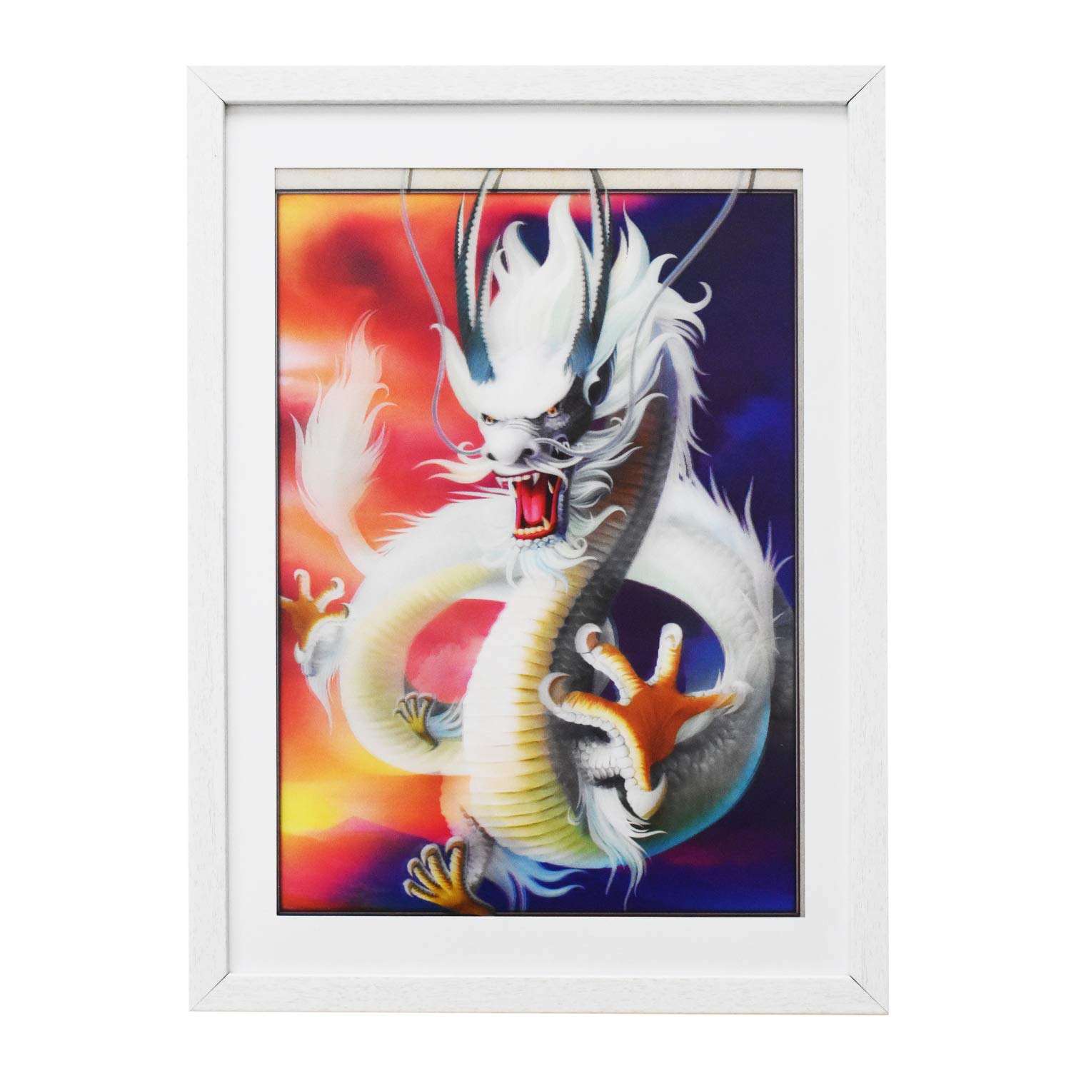 Amazon.co.jp: Rurumi 風水 立体画 5D 3D 額付き 不思議 立体