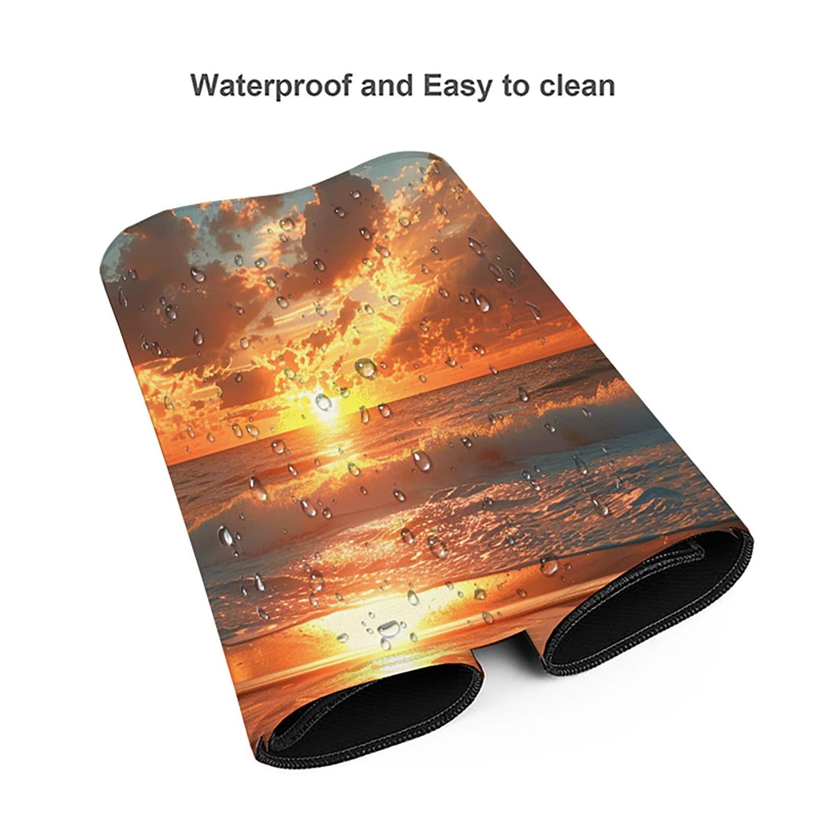 Amanecer Alfombrilla Ratón Gaming XXL 1500 x 800 mm, Alfombrilla Gaming Amarillo Mousepad con Base de Goma Antideslizante, Impermeable Desk Mat para Teclado y Raton, Accesorios Gaming, Regalos I-2