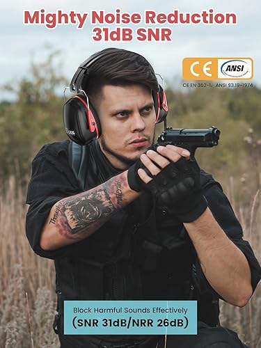 Miniatura 2 de Dr.meter Orejeras con cancelación de ruido SNR27.4 Auriculares con cancelación de ruido para autismo con diadema ajustable, orejeras de protección