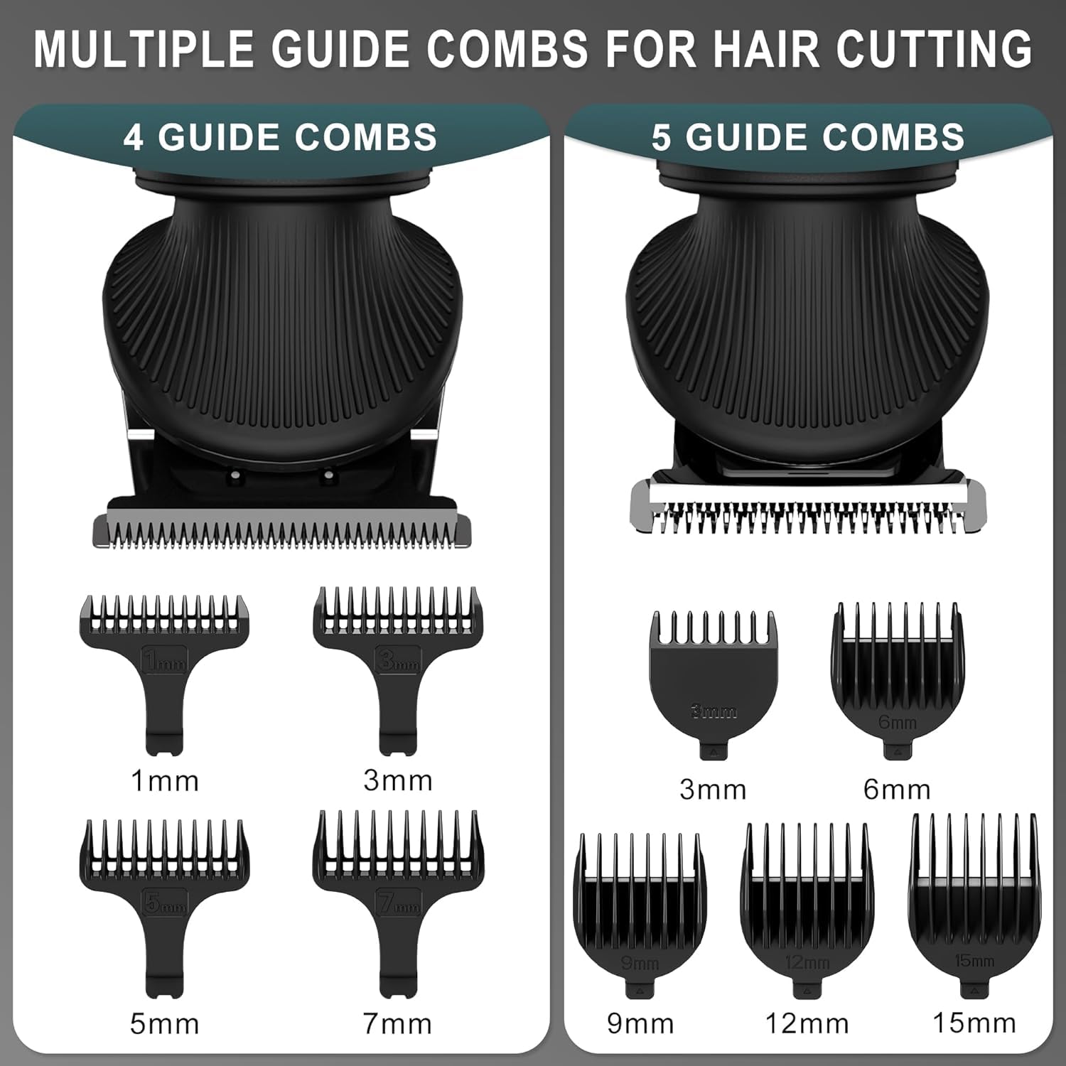 Surker Regolabarba uomo Rasoio Elettrico Barba Capelli Corpo Macchinetta per Barba Beard Trimmer Clipper Kit T-Blade Rasoio per Capelli 7 in 1，Nero