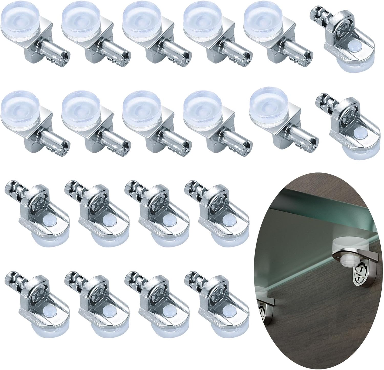 OTAIVE Metal Shelf Pegs Pins, 20PCS 1/5 Inch 5mm Shelf Pegs For