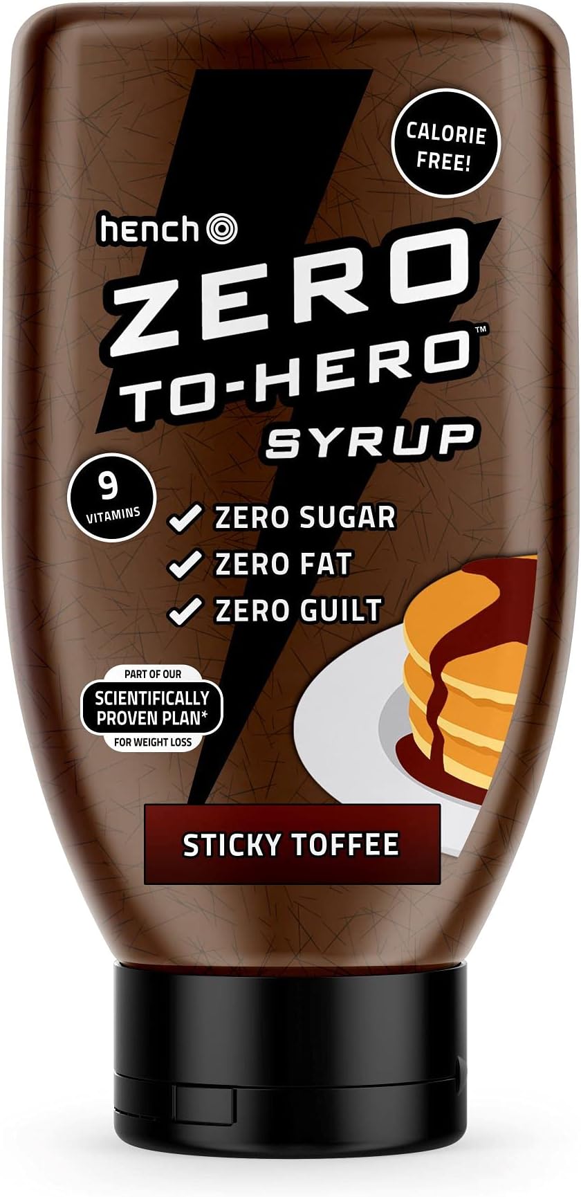 Hench Zero-to-Hero Syrup - Calorie Free, Sugar Free, Fat Free (Sticky Toffee)