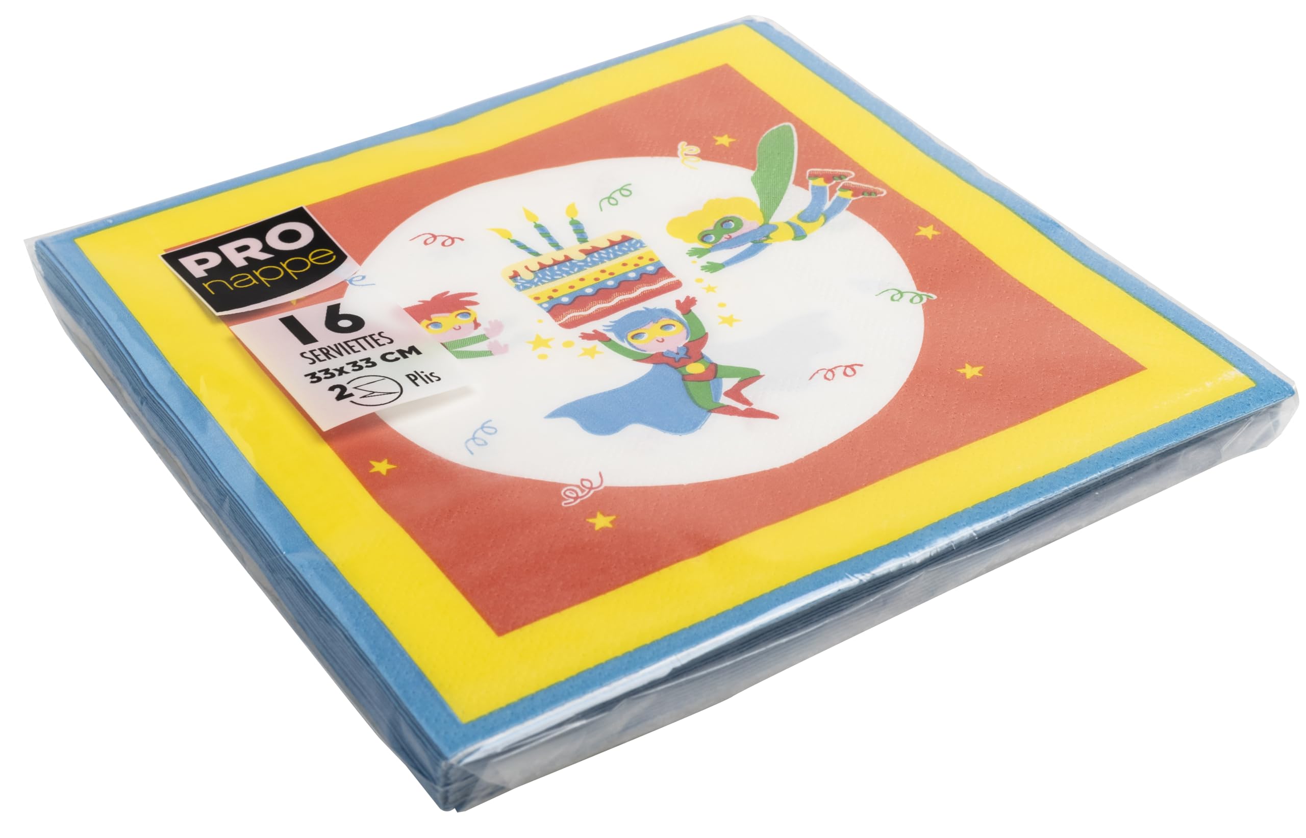 Pro Tablecloth - Ref 62360i - 16 Wadding Napkins 33 x 33 cm - 2 Ply - Superheroes - Image 2