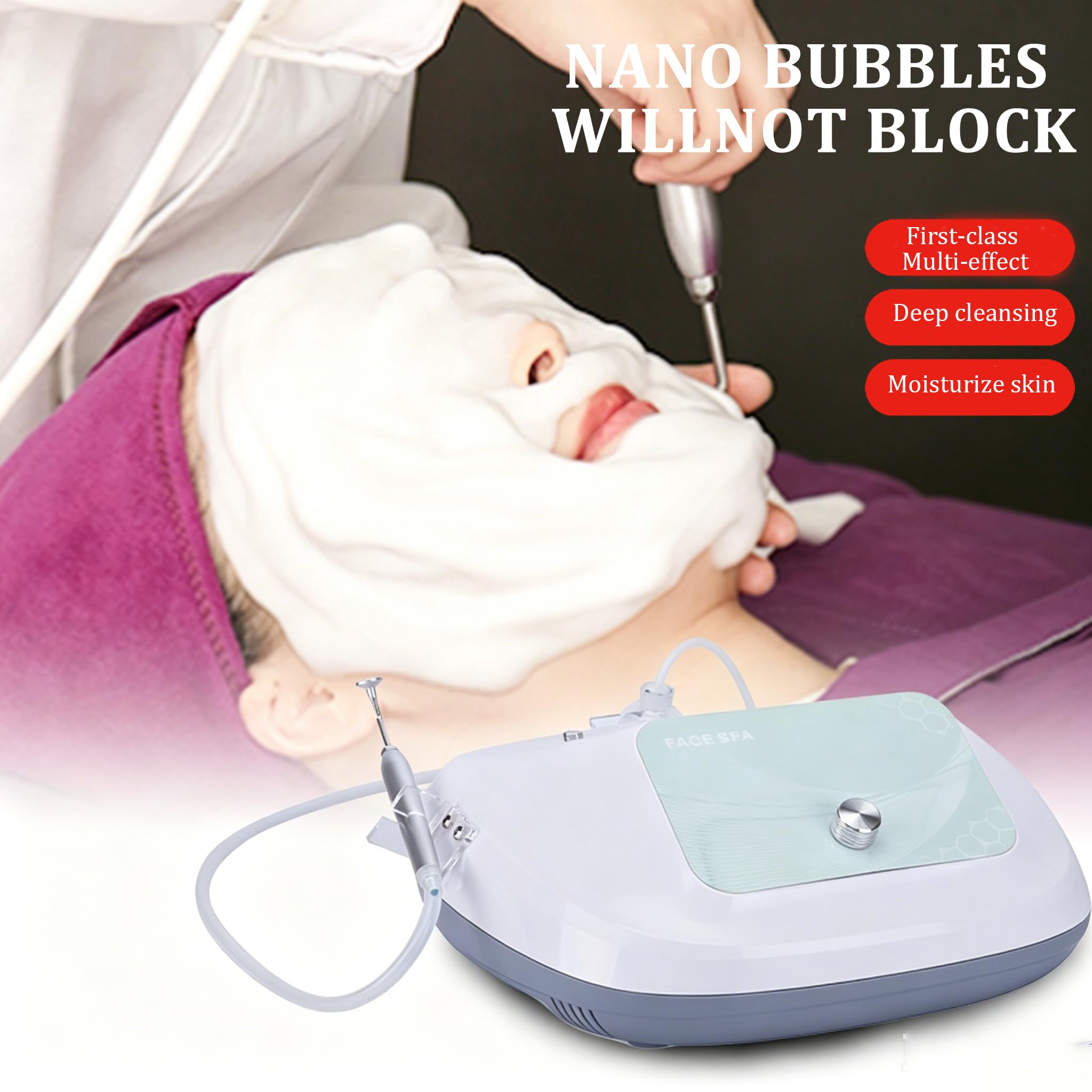 Oxygen Bubble Beauty Machine for Home & Salon Use | Facial Cleansing Device Body Cleansing SPA with Rich Foam,Moisturizing and Rejuvenating, Deep Cleansing