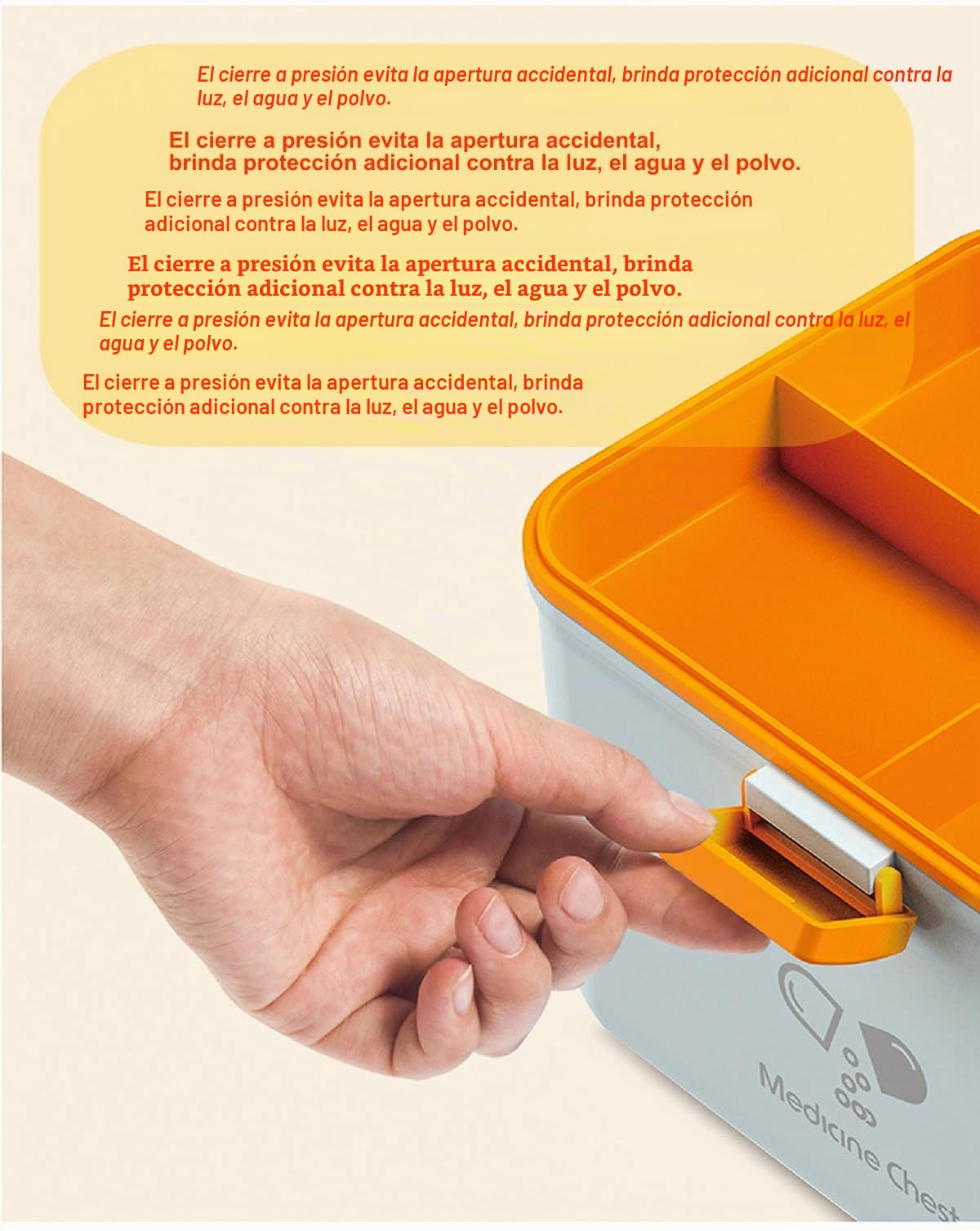 TUKA-i-AKUT 2X 14,6L Caja de Medicamentos 2 Capas, Portátil Botiquín Medicinal, Asa de Transporte, Organizador de Primeros Auxilios, Caja de Botiquines Caseros, Hogar al Aire Libre TKD6402-XL Azul