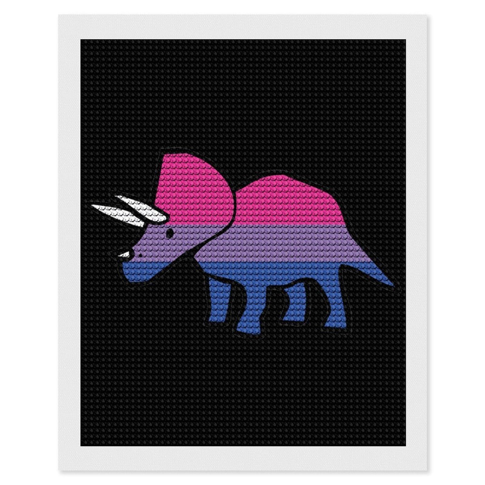 Nclqvjxzkhw Style Biceratops Diamond Art Painting For Adult Round Diamonds Pictures Arts Crafts Home Wall Decor 16"X20"