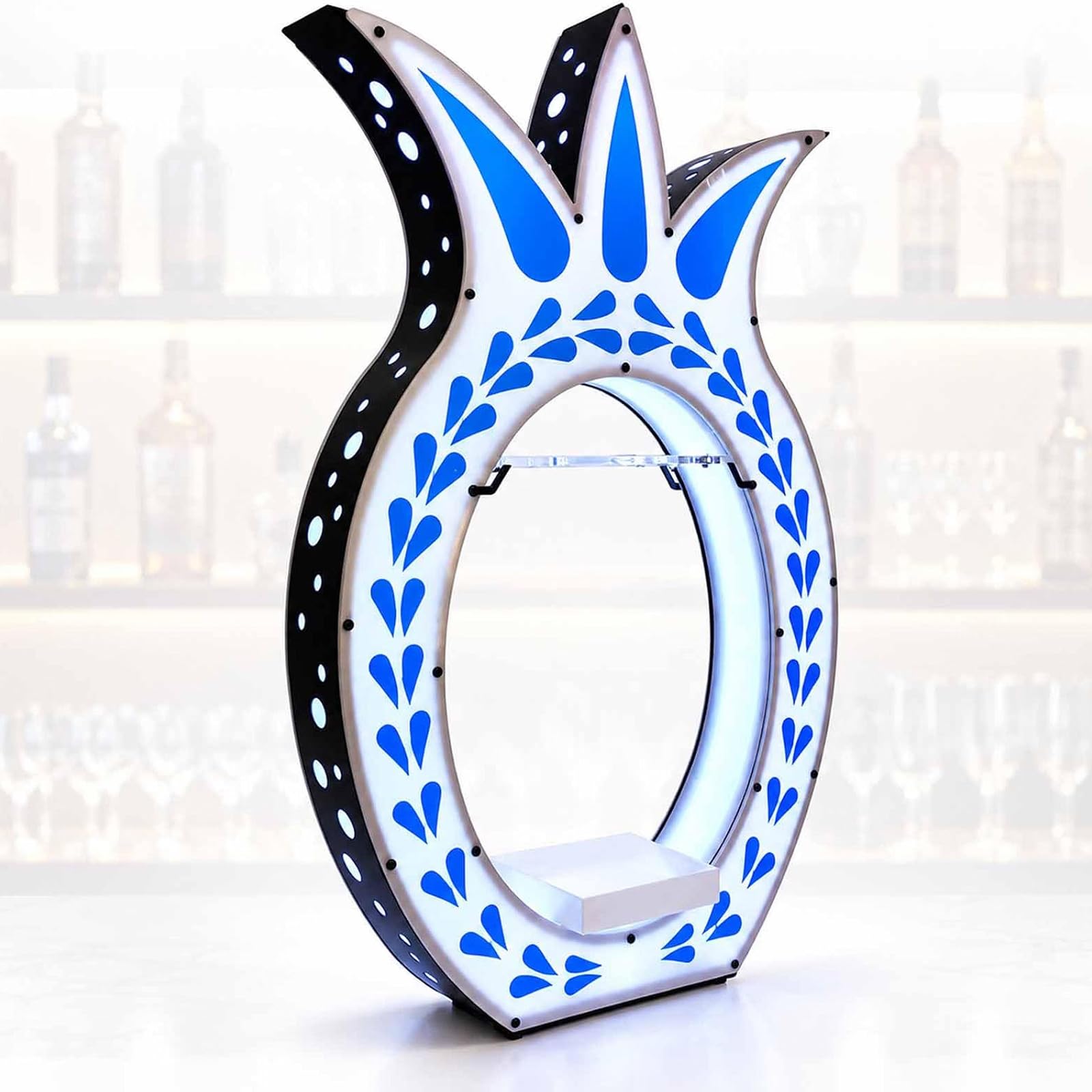 Soportes Led para Botellas De Champán, Presentador De Cócteles con Luz Degradada De 7 Colores, con Luces RGB Que Cambian De Color Y Control Remoto para Bar En Casa Y Fiestas Tiki Small