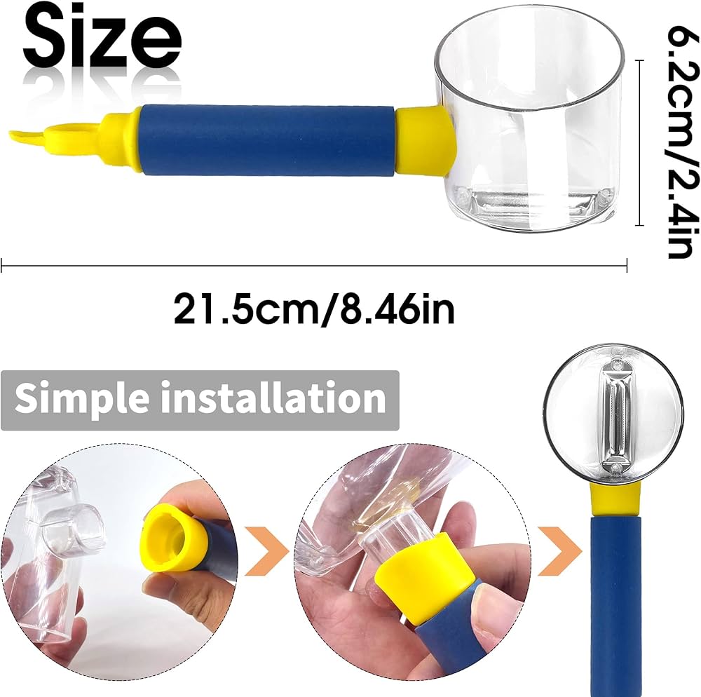 SKRYUIE Veggie Storage Peeler With Container, Stainless Steel Multifunctional Peeler, Peelers for Kitchen, Perfect Home Peeler for Veggie, Fruit, Potato, Carrot, Apple: Buy Online at Best Price in UAE - Amazon.ae