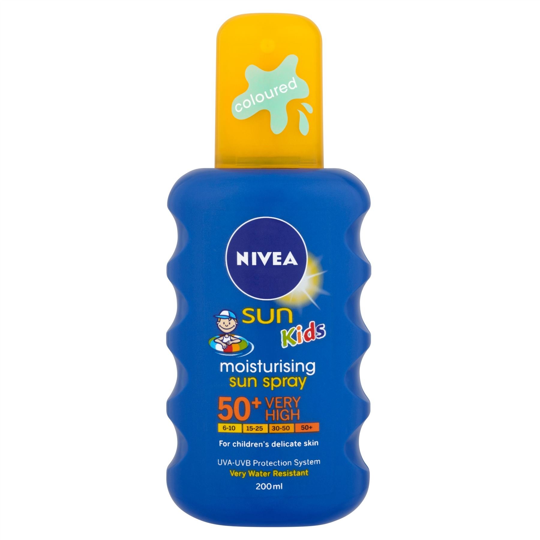 6 x Nivea Sun® Kids moisturising Sun Spray 50 + Very High 200 ml