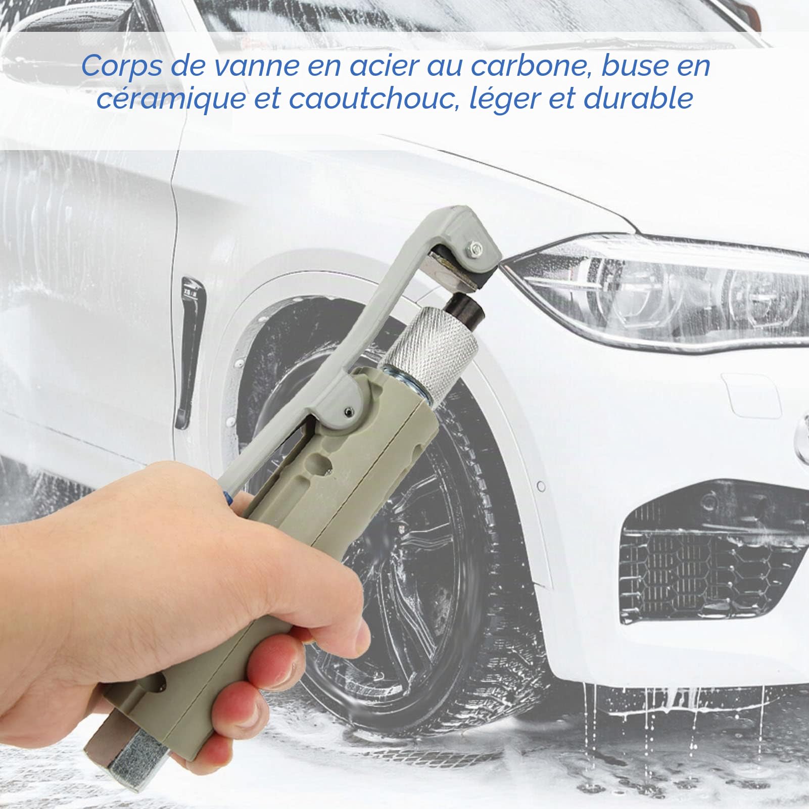Yosoo Buse de Sablage Abrasif, Tête de Buse de Sablage avec 3 Embouts en Céramique pour éliminer les Taches Abrasives et la Rouille pour Plusieurs supports. pistolet de sablage