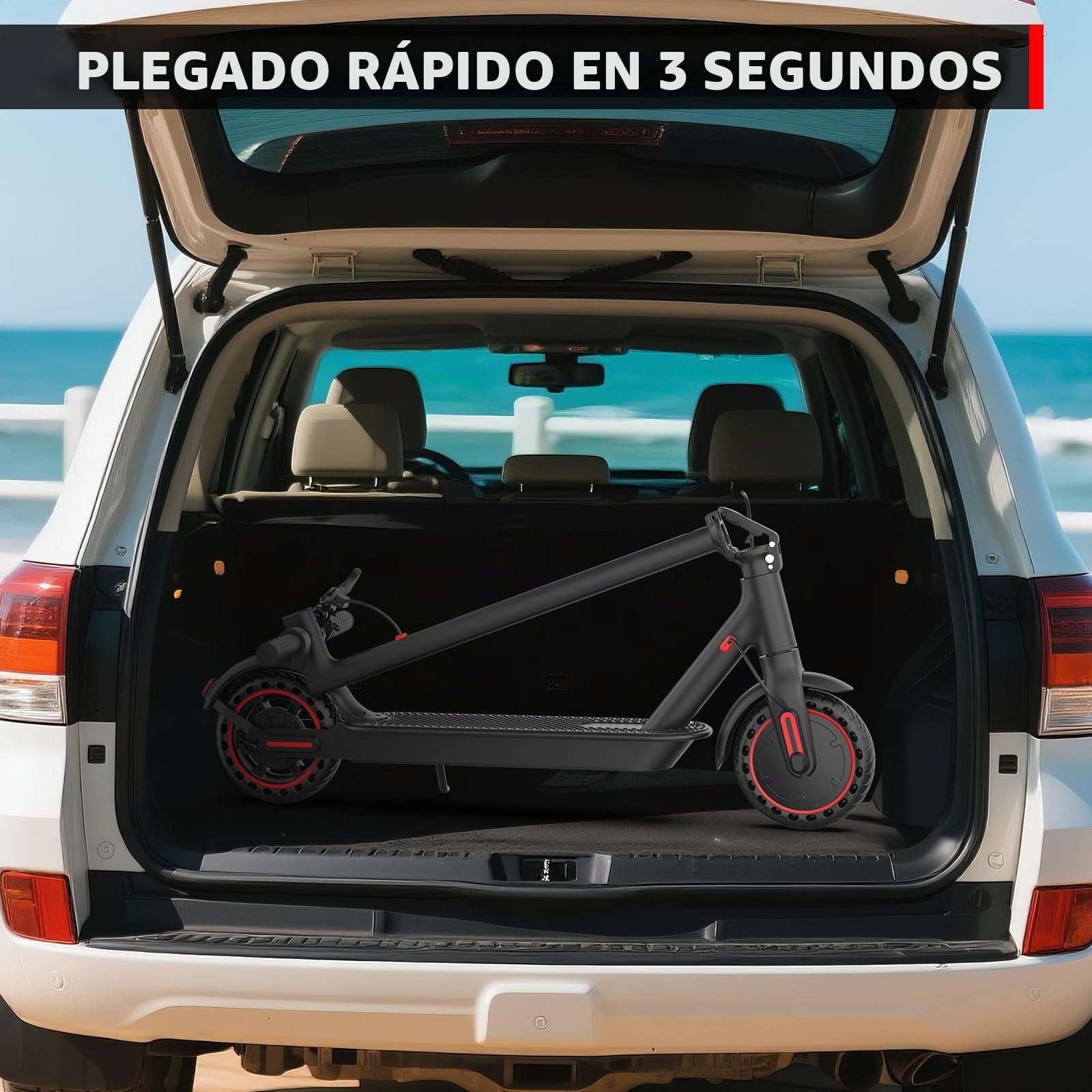 Patinete eléctrico eléctrico de 8,5 pulgadas con batería de 10,5 Ah, alcance máximo de 30 KM, patinete eléctrico para adultos