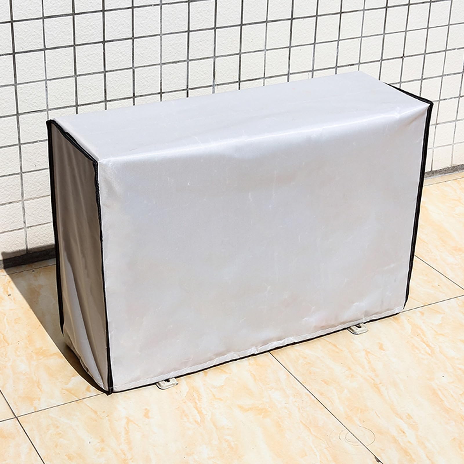 Funda Aire Acondicionado Exterior, Tela Oxford 600D, Impermeable y Resistente al Sol, Adecuada para Unidades Exteriores de Aire Acondicionado(Gray,96x70x40cm/38x28x16in)