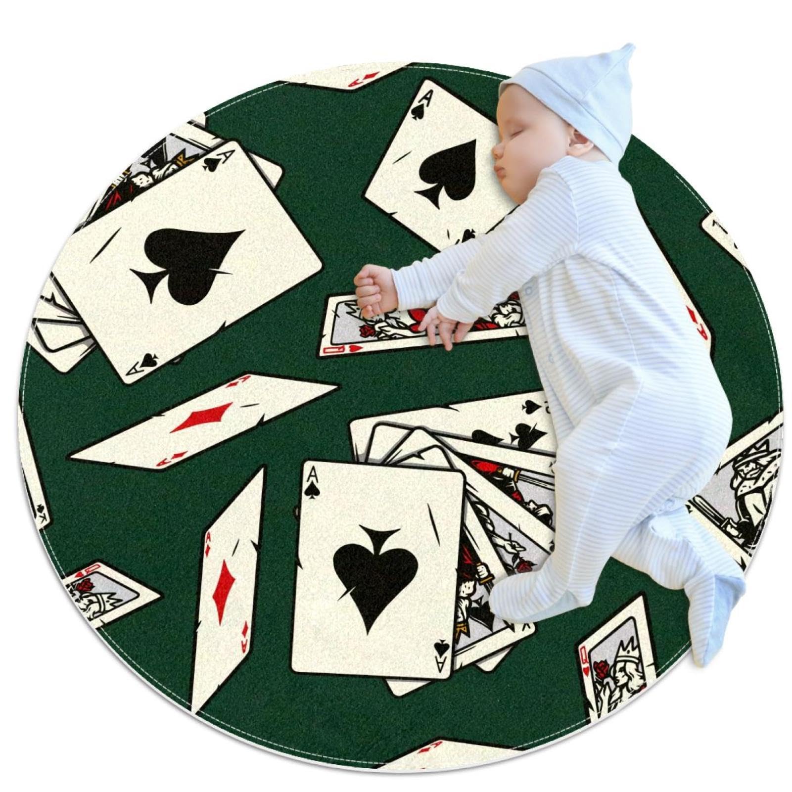 Tapis de salle de bain poker antidérapant pour chambre et canapé