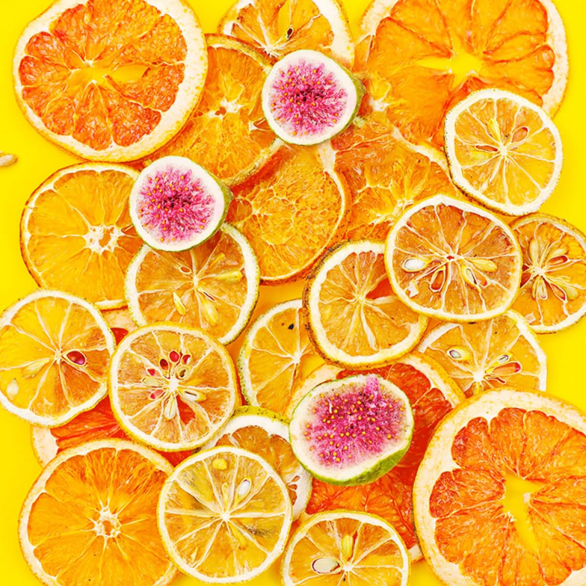 Tranches de Fruits Secs 200 G Assorties pour Décoration de Gâteaux et Bricolage DIY Tranches de Citron Séchées pour Décorations Thématiques Nature