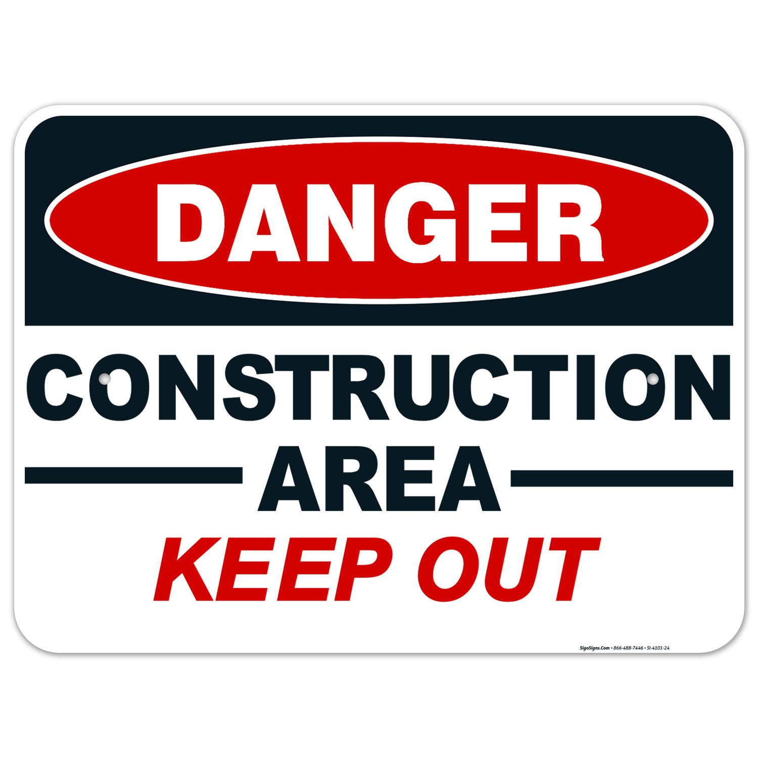 Danger Construction Area Sign, Keep Out — Amazon image 19