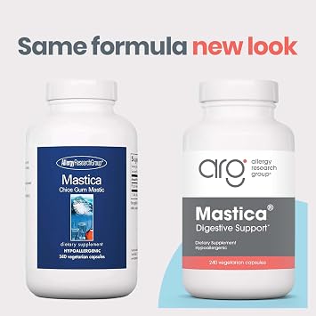 ARG Mastica Chios Mastic Gum Resin Digestive, 240 Capsules