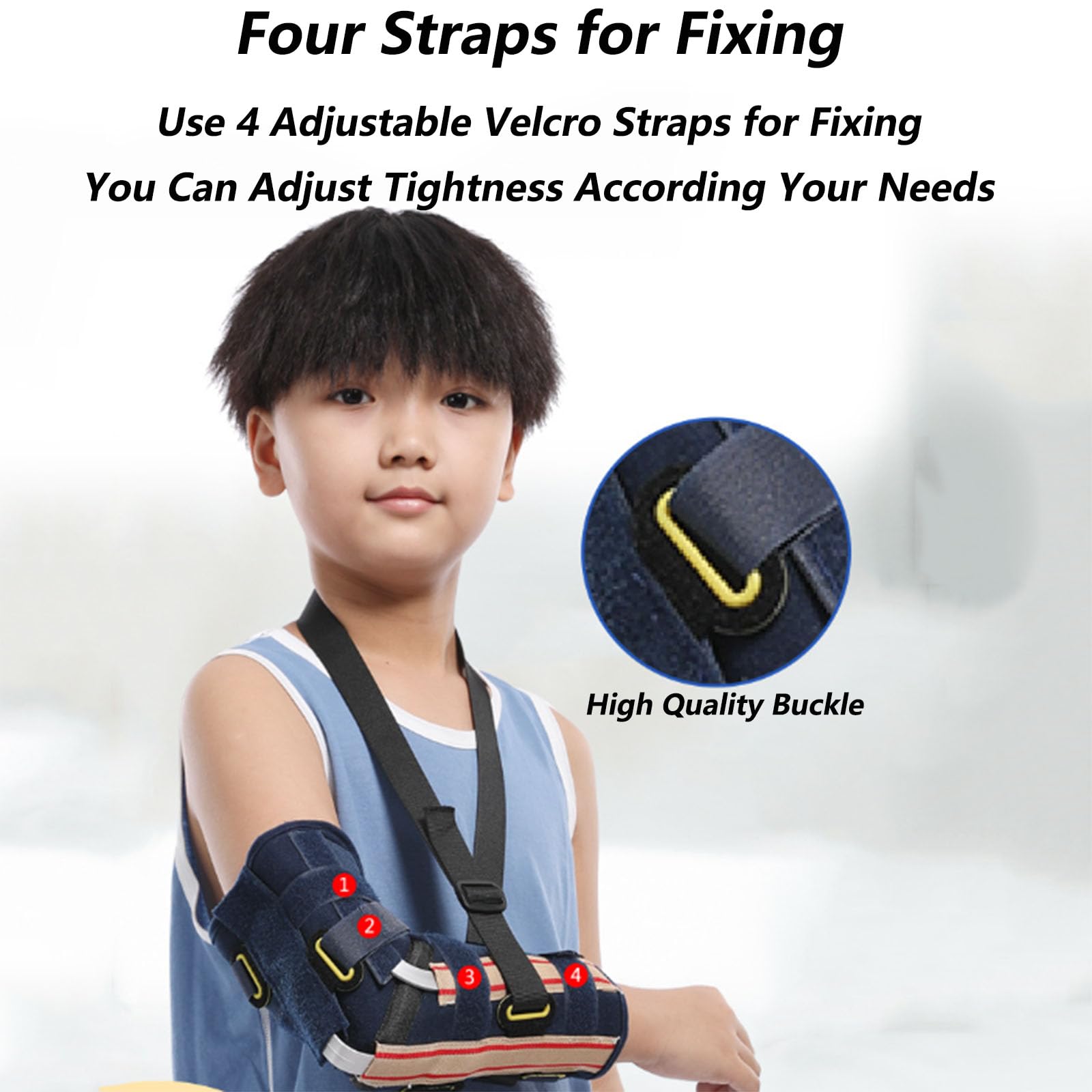 SFKLYU Cabestrillo para Brazo Soporte para Hombro Soporte Ventilado Transpirable para Lesiones Hombro para Niños, para Fracturas, Dislocaciones y Dislocaciones,S
