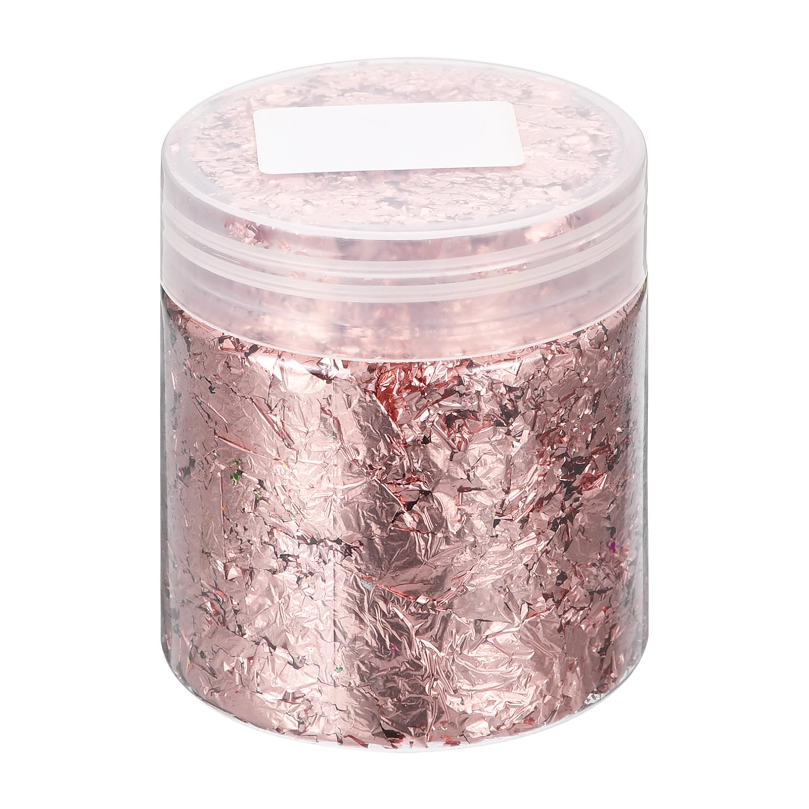 UXCell Gold Foil Flakes for Resin, 3g Metallic Leaf, Imitation Gold for Nail Art, Resin Art, Crafts, Painting, Candle & Jewelry Making, Light Pink