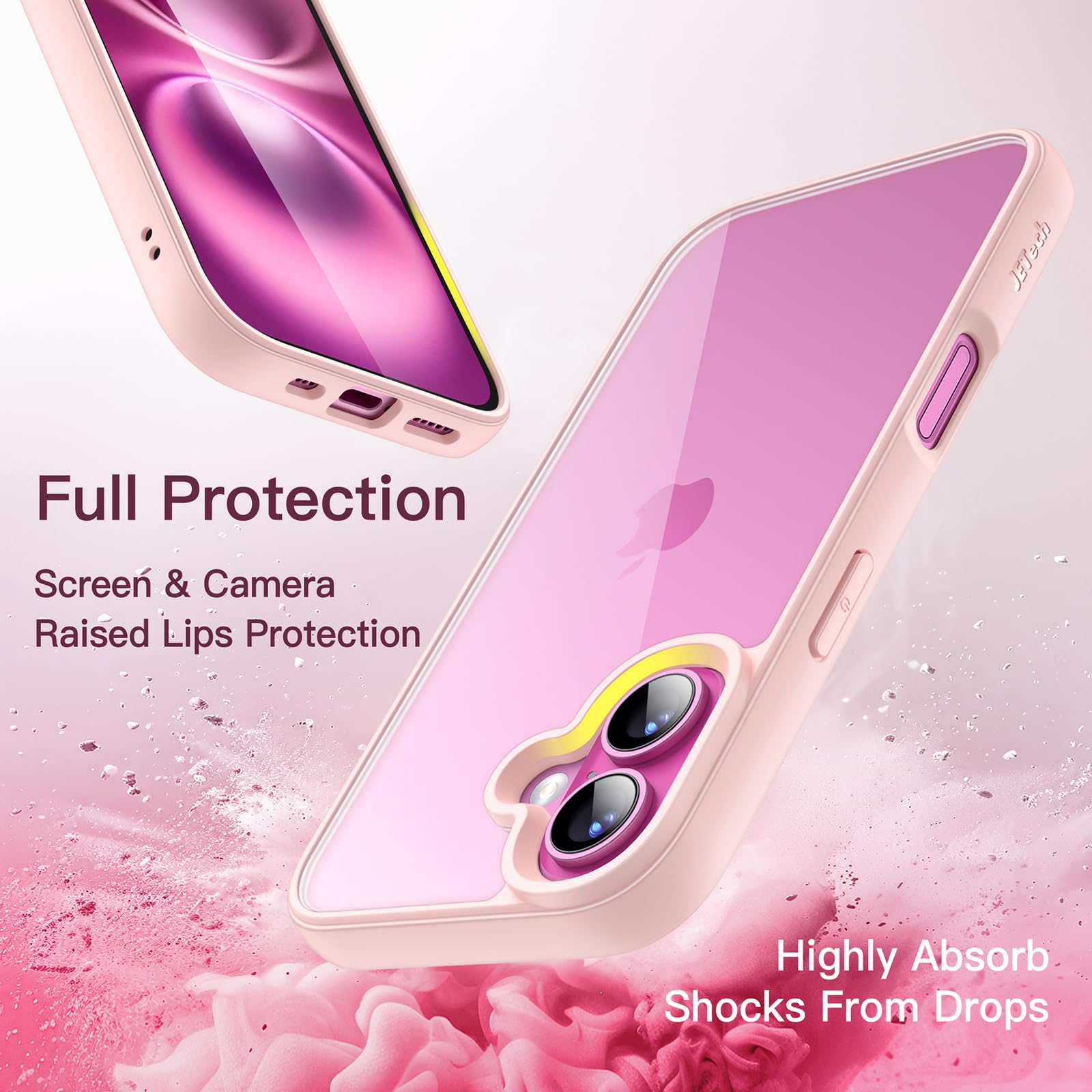 JETech Case for iPhone 16 Plus 6.7-Inch, Shockproof Phone Bumper Cover, Solid Color Matte TPU Frame - Image 4