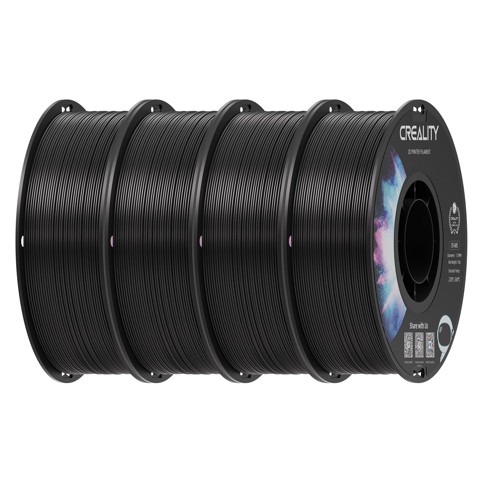 Amazon.com: Creality ABS Filament 1.75mm Black 4 kg, 3D Printer