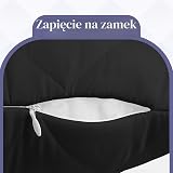 Utopia Bedding Poduszka do Spania na Boku 40 x 145 cm, Pikowane Poduszka na Ciała, Długa Poduszka Ciążowa do Wsparcia Ciążowego, Poduszka do Ciała Dla Osób Śpiących na Boku (Czarny)