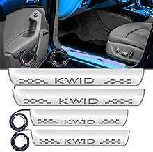 CARZEX® LED Car Door Foot Step Sill Plate for Renault Kwid – Mirror Finish Acrylic Entry Guard Sill Plates (Set of 4PCS, Blue) | Scratch Protection & Stylish Look | 6 Month Warranty