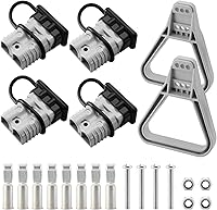 Vista 10 de 2 baterías de calibre 1/0 de 175 amperios de conexión rápida/desconexión con mango, kit de conector de enchufe de cable de puente para cabrestante