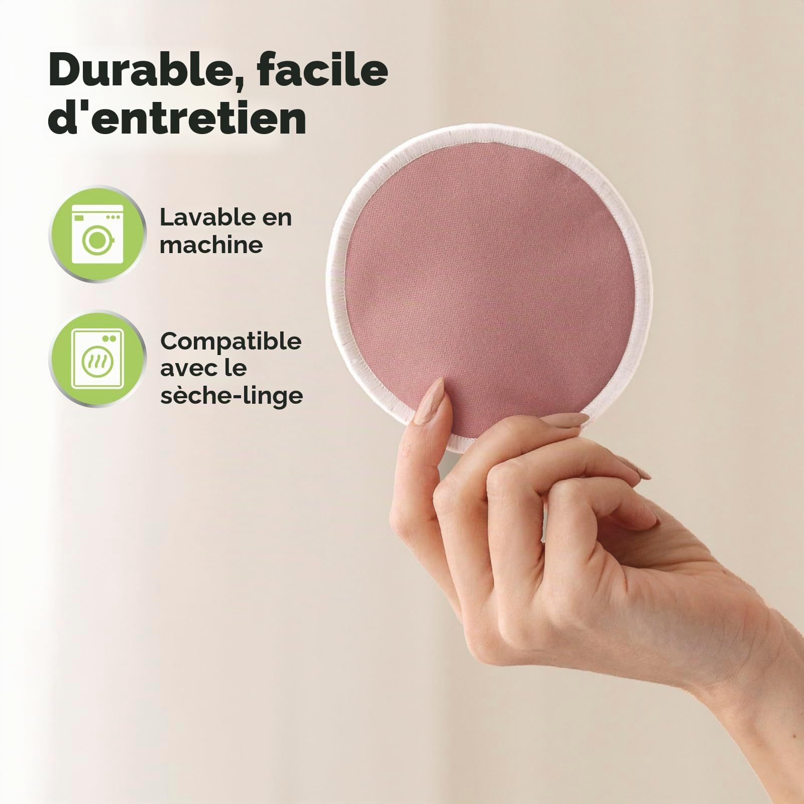 KeaBabies Coussinets d'allaitement Réutilisables pour l'allaitement - 4-Couches Biologique Naturelle Bambou Coussinets d'allaitement - Lavable Coussinets De Maternité (Lovelle, L 12 cm)
