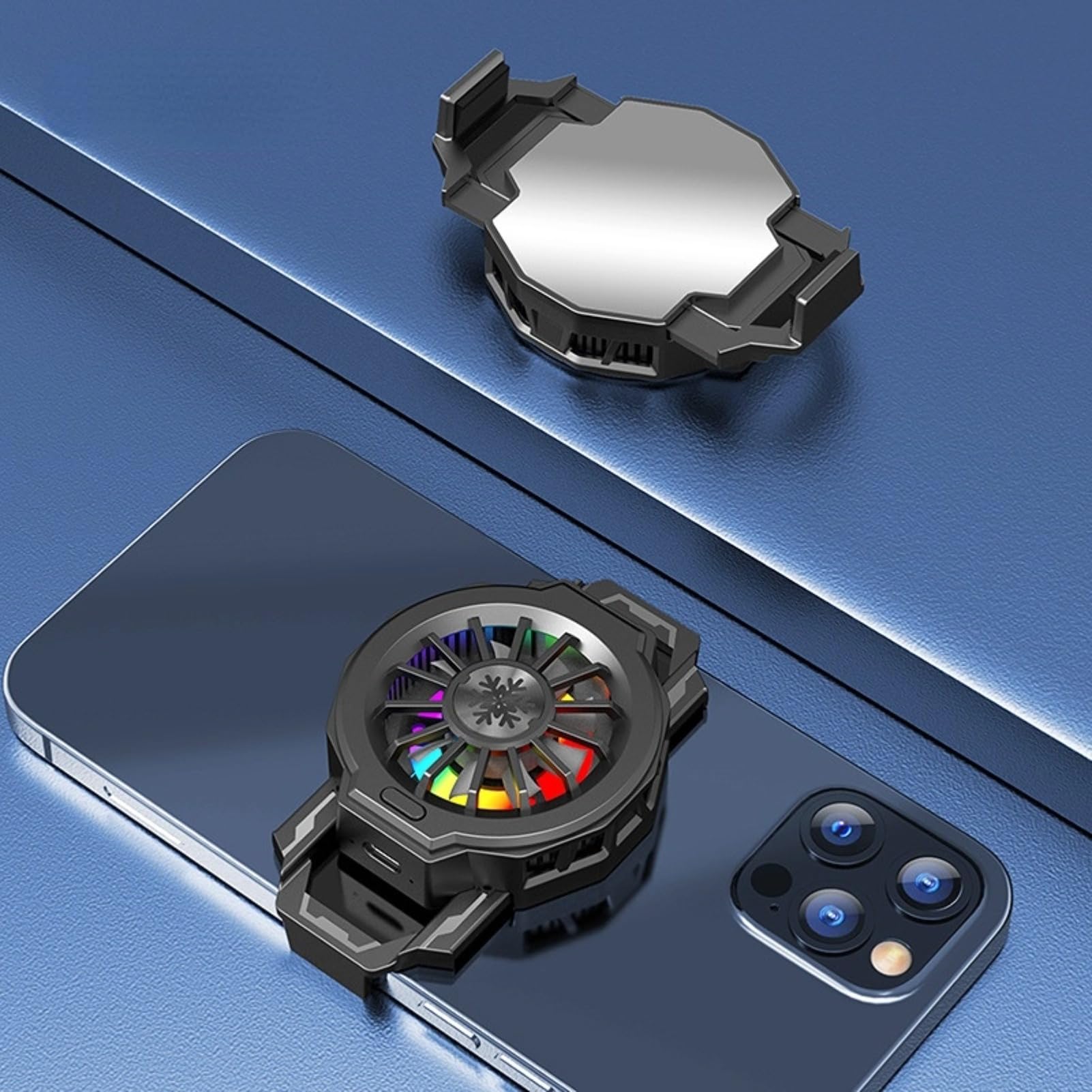 Raffreddatore per Cellulare RGB, Radiatore per Cellulare a Semiconduttore Silenzioso Portatile Leggero Magnetico Ventola di Raffreddamento per Telefono Cellulare Dissipatore di