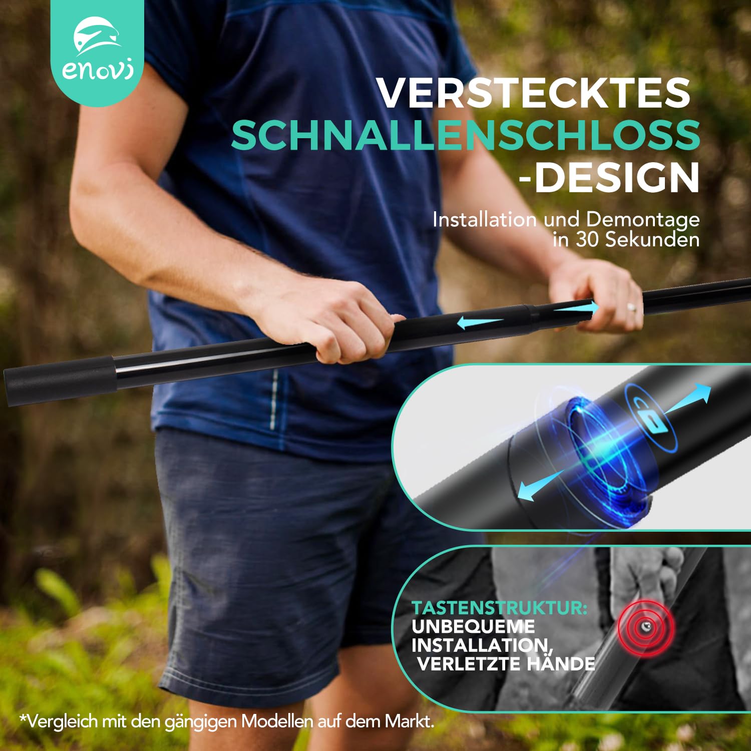 EasyGo Federball Set, Badminton Set mit 4 Schläger, Badminton Netz, 4 Federball, Tragbare Aufbewahrungsbox