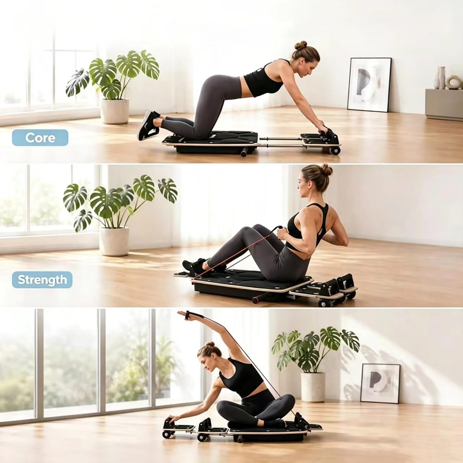 Set di Tavolette per Pilates Reformer, Reformer in Legno per Pilates