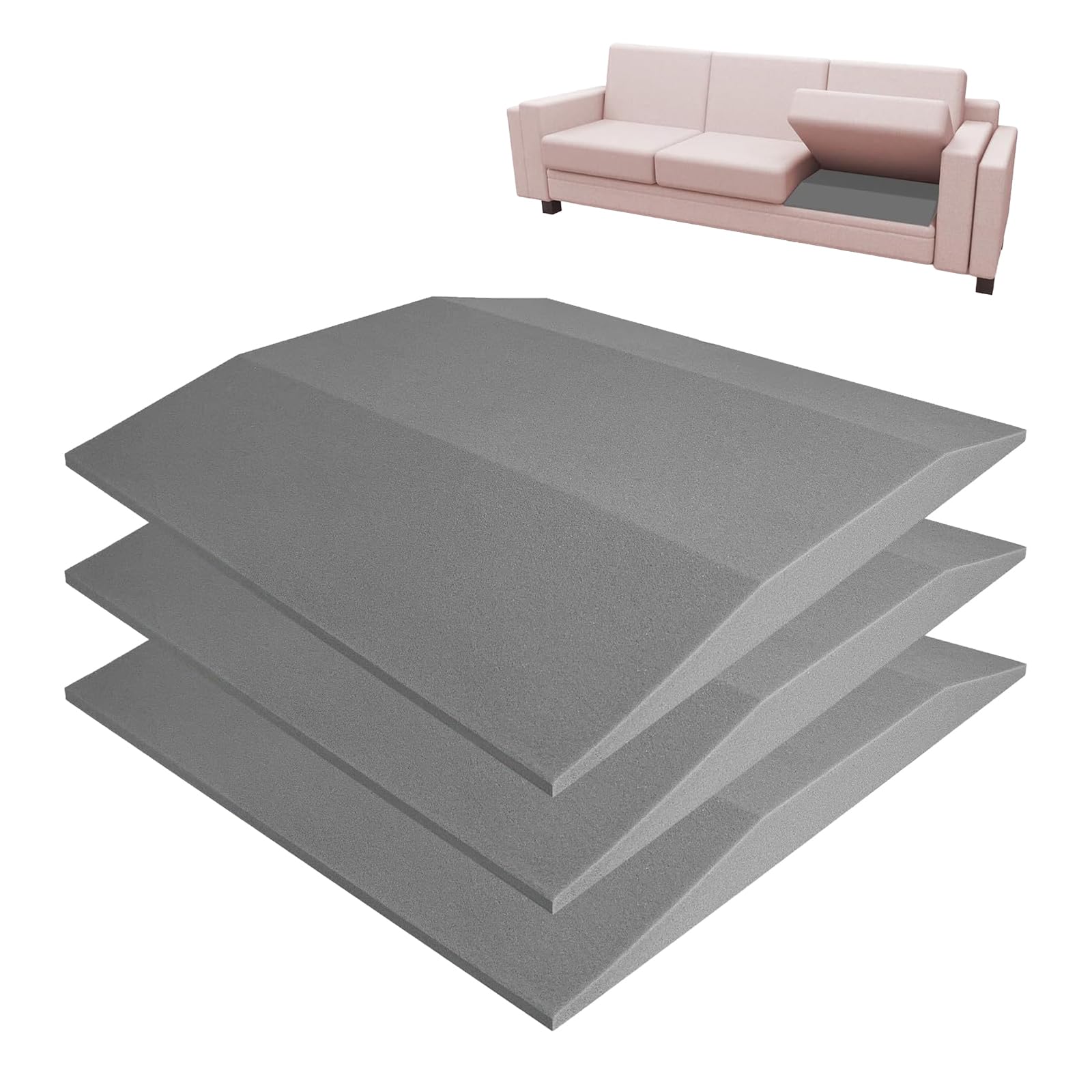 Lot de 3 coussins de canapé carrés 45x45 cm pour salon